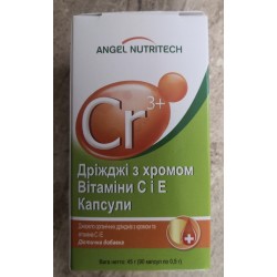 Хром с витамином С и Е с дрожжами Angel nutritech Китай 90 капс