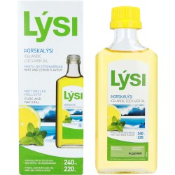 Омега 3 Рыбий жир  2000 Lysi 240 мл витамин Е,А,D вкус лимона и мяты Исландия