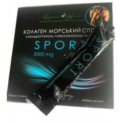 Коллаген морской  SPORT c глюкозамином и хондроитином  и МСМ 14 стиков