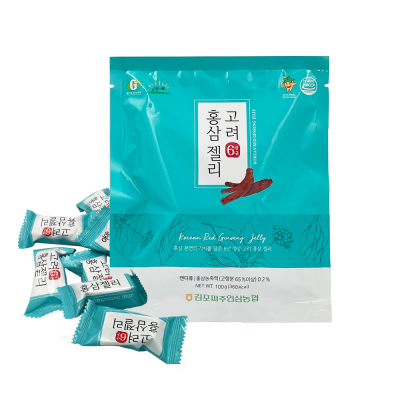 Желейные конфеты из красного корейского женьшеня 100 г Red ginseng jelly Корея