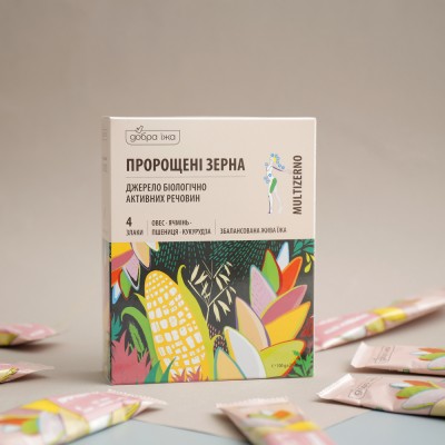 Пророщенные зерна овса, ячменя. кукурузы и пшеницы  100 г 10 стиков CHOICE  Украина