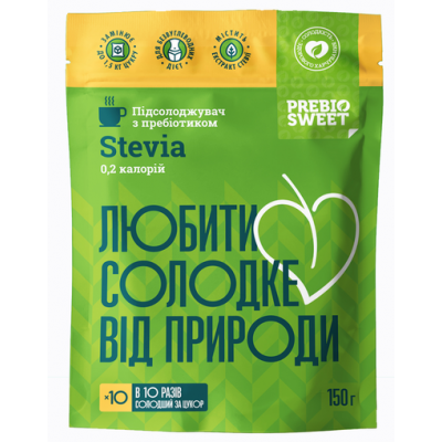 Пребиосвит Stevia -заменитель сахара с эритритолом и лактулозой 150 г
