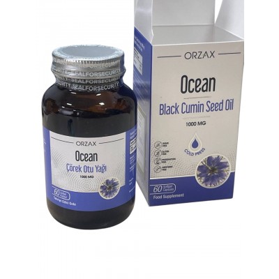 Масло черного тмина  1000 мг Orzax Black Cumin Seed Oil   60 капсул Турция