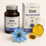 Масло черного тмина  1000 мг Orzax Black Cumin Seed Oil   60 капсул Турция