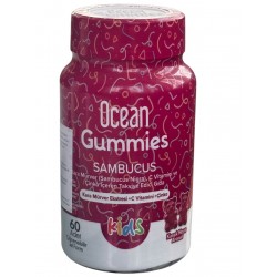 Витаминные желейные жевательные конфеты для детей  Ocean Smart Gummies Sambucus 60 шт