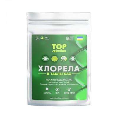   Топ Хлорелла органическая 100 г таблетки из водорослей  озеро Ченхай .Yun`nan Spirin Biotechnology.Co.LTD  Китай   
