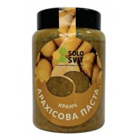 Арахисовая паста без сахара на стевии Кранч 400 г Solosvit